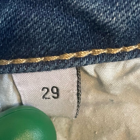 Vervet Blue Distressed Straight Leg Jeans Size 29 Stretchy Denim Medium Wash - Picture 7 of 11